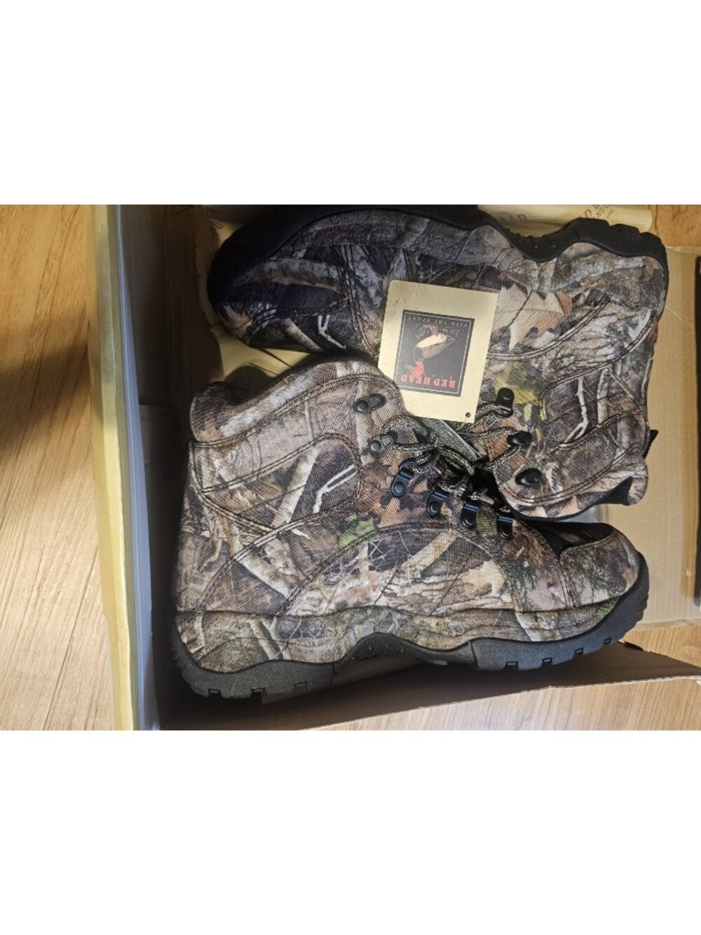 Red Head Brand Camo Boots Hiking Hunting Green Brown Mens Size 13 W